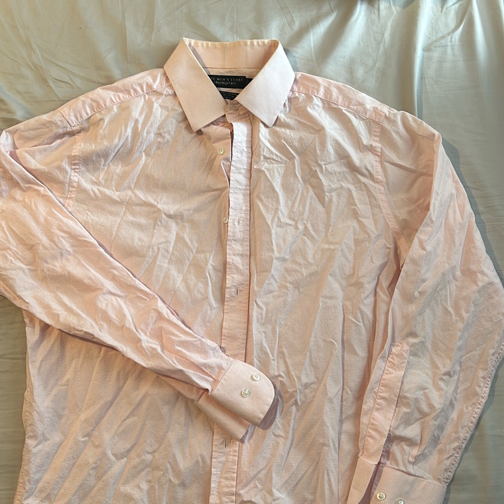Pink dress shirt (tiny gingham)